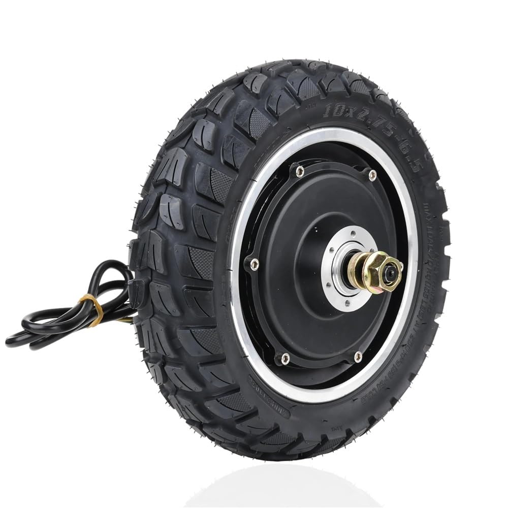 Moteur de Roue arrière 48 V 800 W, Assemblage de Moteur 10 Pouces avec Pneu Gonflable 10 × 2,75-6,5 for Scooter électrique KUGOO G2 Pro. Pièces