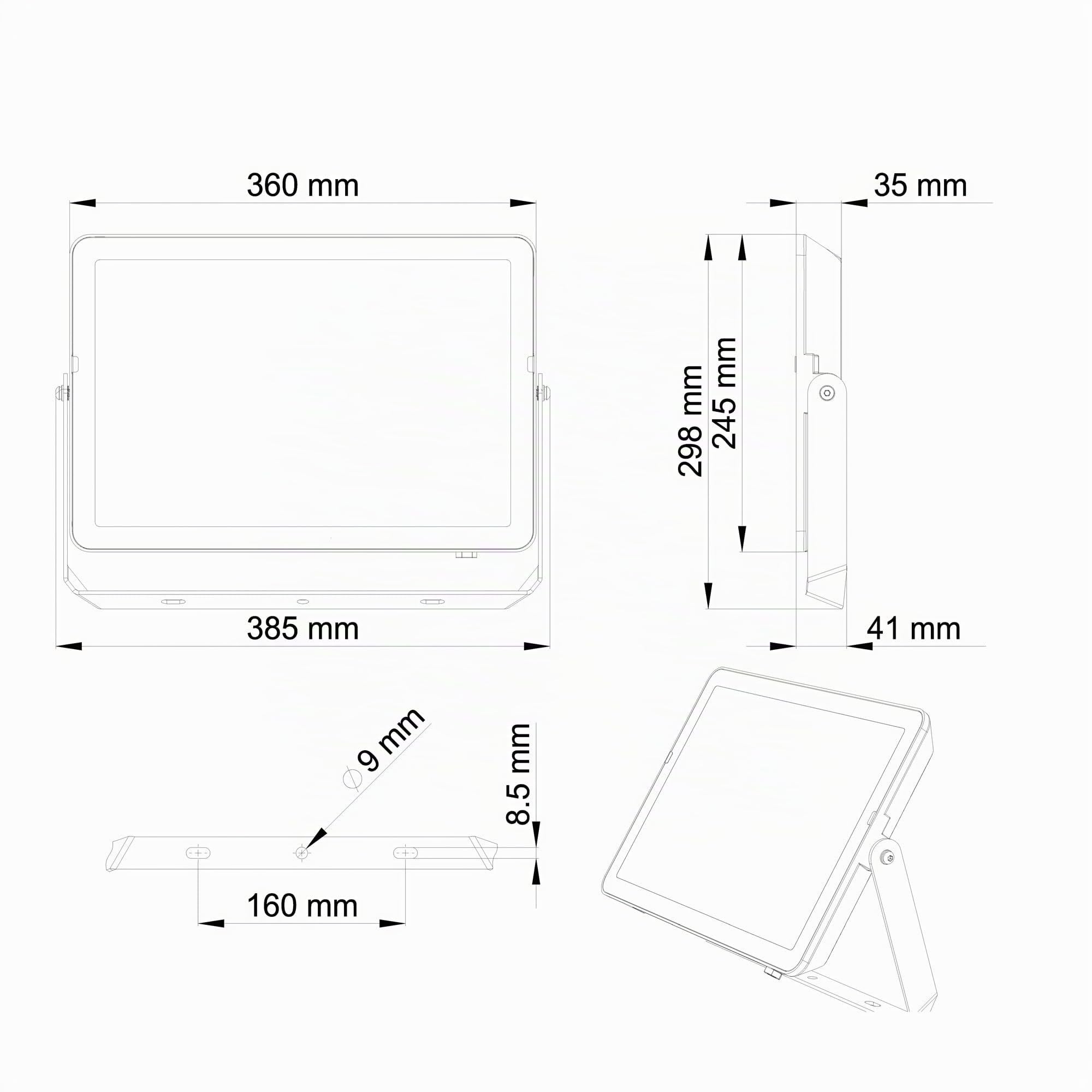 Philips Projectline Projecteur LED [150 W – 3000 K lumière blanche] pour éclairage extérieur commercial