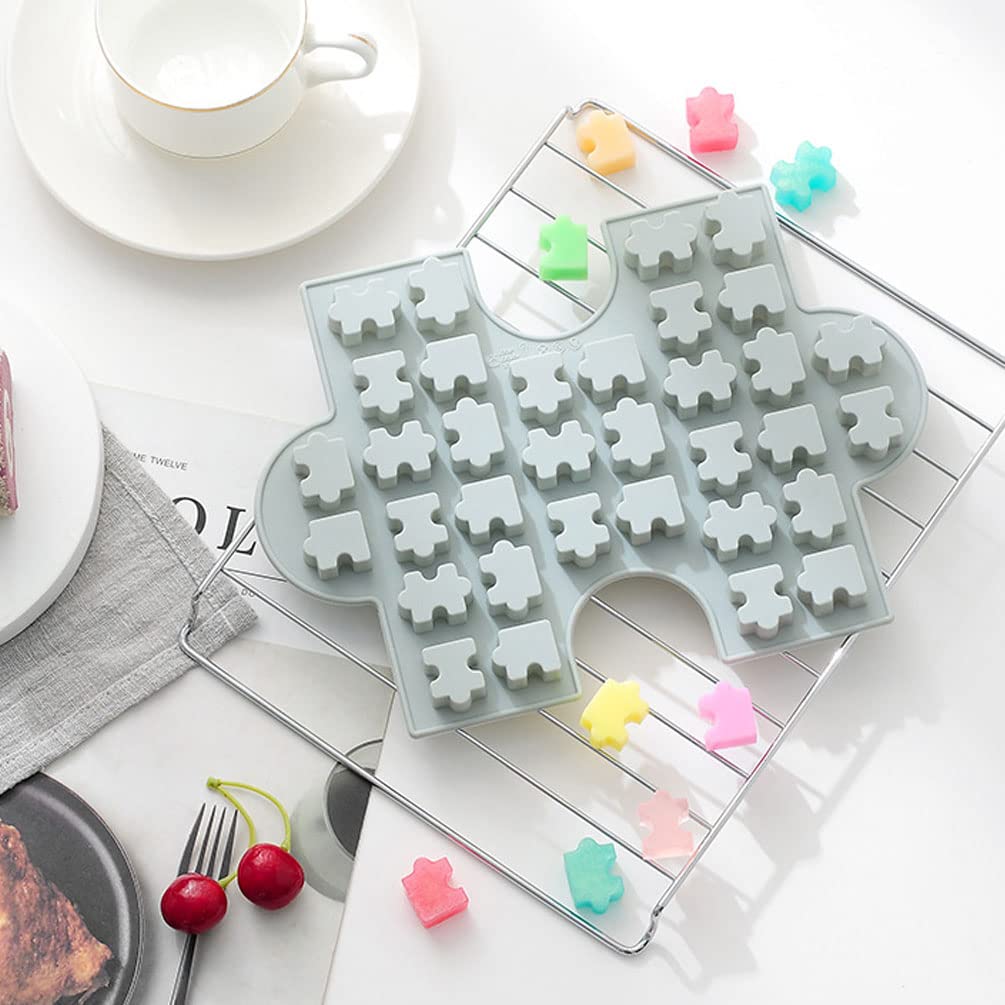 2 Stampi In Silicone Per Cioccolato, Caramelle, Fondente – A Forma Di Puzzle, Antiaderenti, Resistenti Da -40° A +230°C
