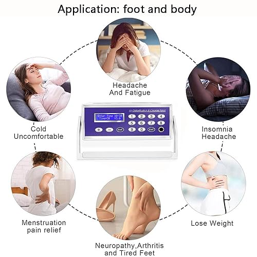 Miniatura 7 de Máquina de desintoxicación de baño de pies iónico, máquina de spa de pies de desintoxicación profesional con correa de infrarrojos lejanos y correa