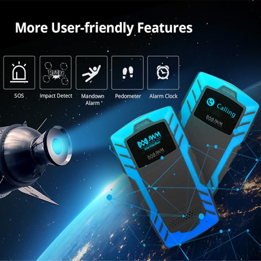 JWM GPS Guard Patrol System with Fingerprint Recognition and Phone Calling, 4G Online Security Patrol Reader with Real-Time Track and Data Transmission, for Hotels, Hospital, School