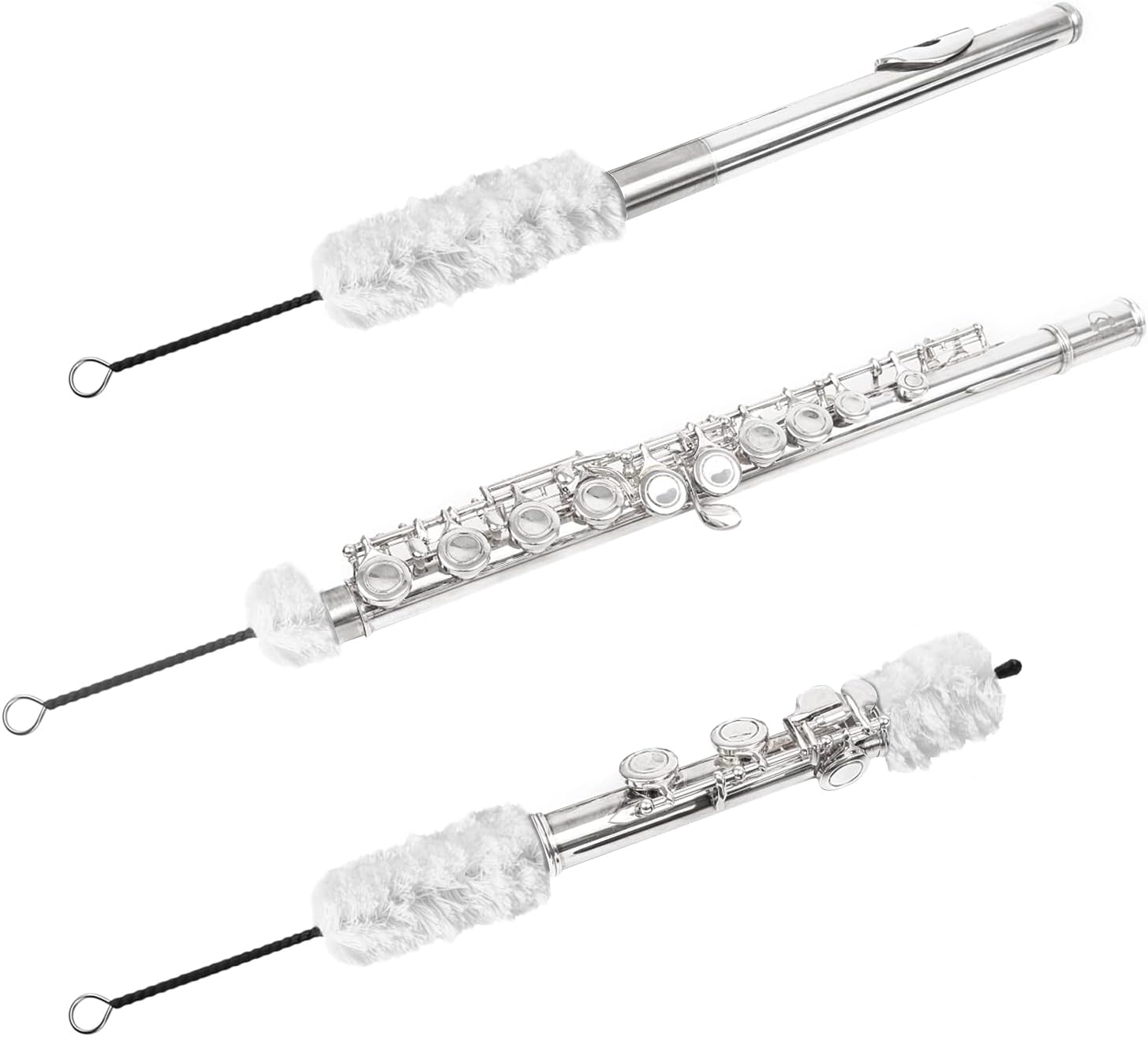 SKYNEO Flute Cleaner Care Cleaning Kit, Maintenance Kit, Includes Flute Cotton Cleaning Brush Swab, Cleaning Rod, Slide Grease and Other Accessory Tools for Flute Repair and Cleaning : Musical Instruments