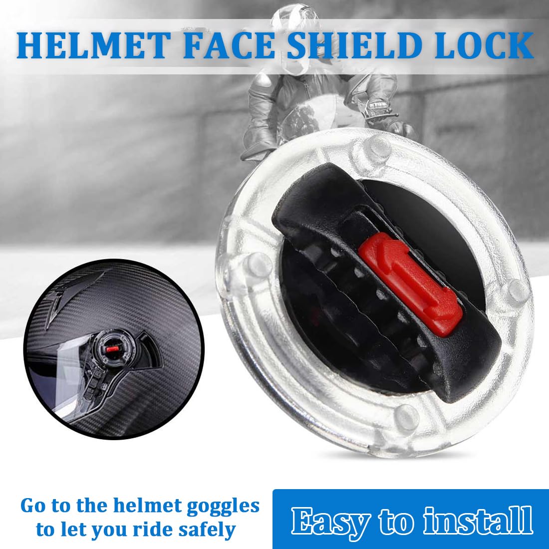 2 Motorcycle Helmet Visor Holder with Rotary Switch for LS2 Helmet Lenses Automotive