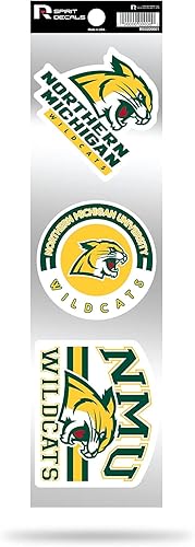 Vista 55 de Rico Industries NCAA - Juego de calcomanías retro de 3 piezas