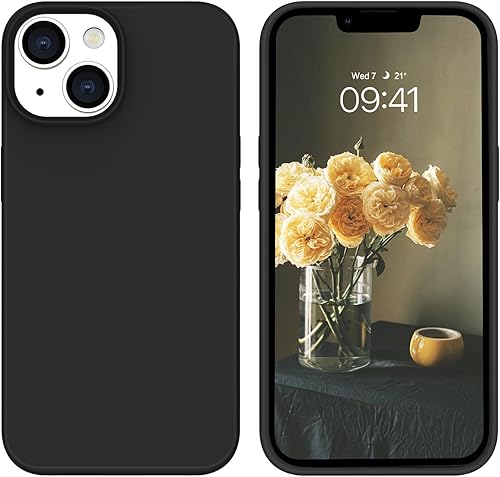 Miniatura 73 de BENTOBEN Compatible con iPhone 14, silicona líquida de gel de goma, forro de microfibra, parte trasera dura, a prueba de golpes, funda protectora