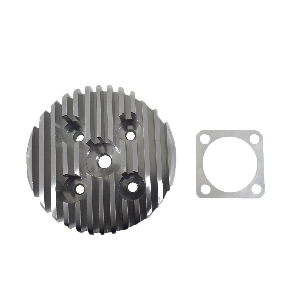 JRL CNC Tête de cylindre pour moteur Racing 66cc/80cc (Argent)