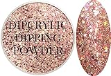SHEBA NAILS Dipcrylic GLITTER Dip Dipping Powder Heavy Metal GLITTER ROSE GOLD - 1oz Jar