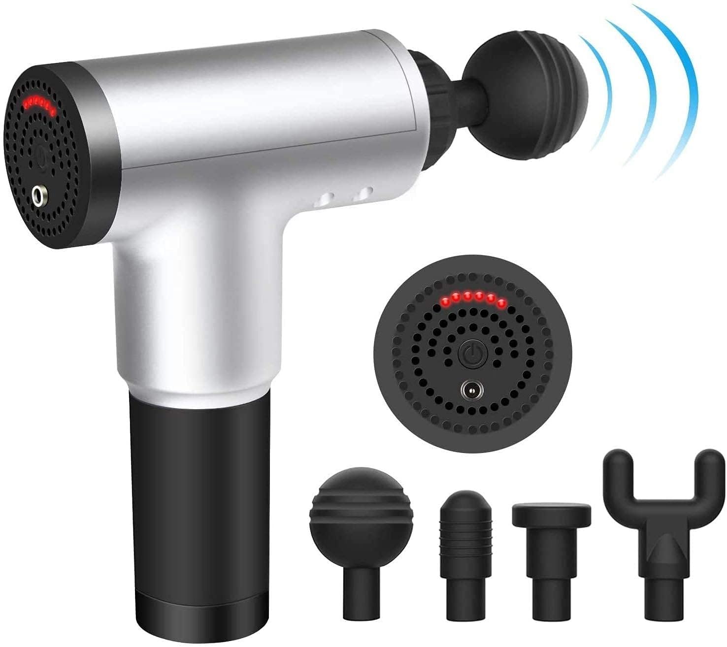 FineDine Premium Muscle Body Massager Gun with 6-speed, for Pain and Stress Relief with 4 Massage Head, Battery Powered Control Containers for Home and Work (pack-1) (B0CGDG6THG) Amazon Price History, Amazon Price Tracker