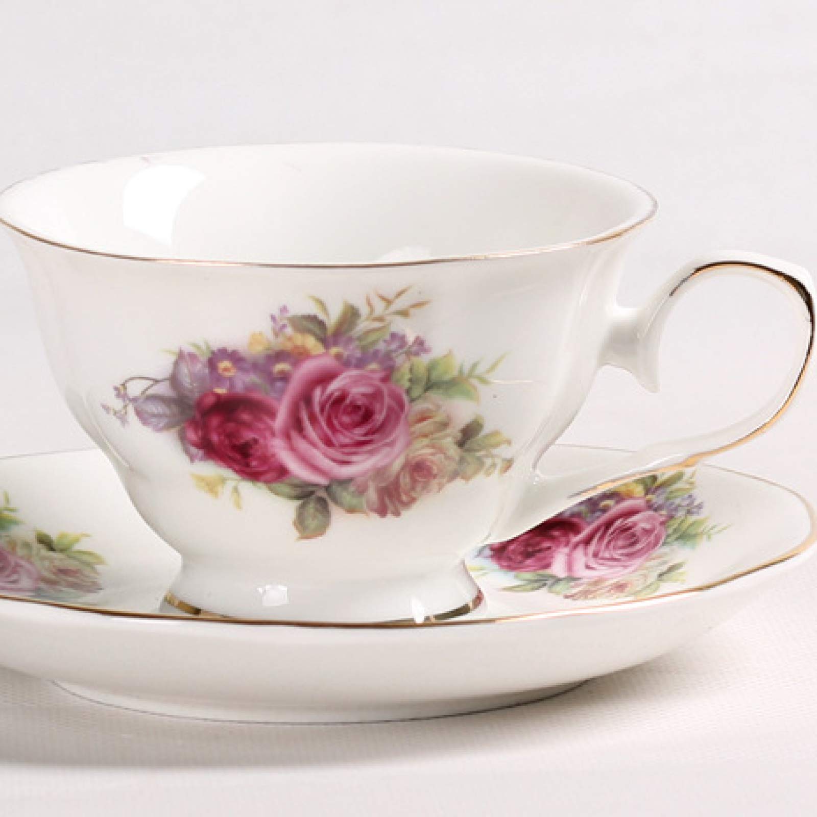 Zestaw do herbaty z porcelany, filiżanka do herbaty i spodek, zestaw prezentowy, europejskie ceramiczne zestawy do herbaty, zestaw do kawy z metalowym uchwytem, serwi,