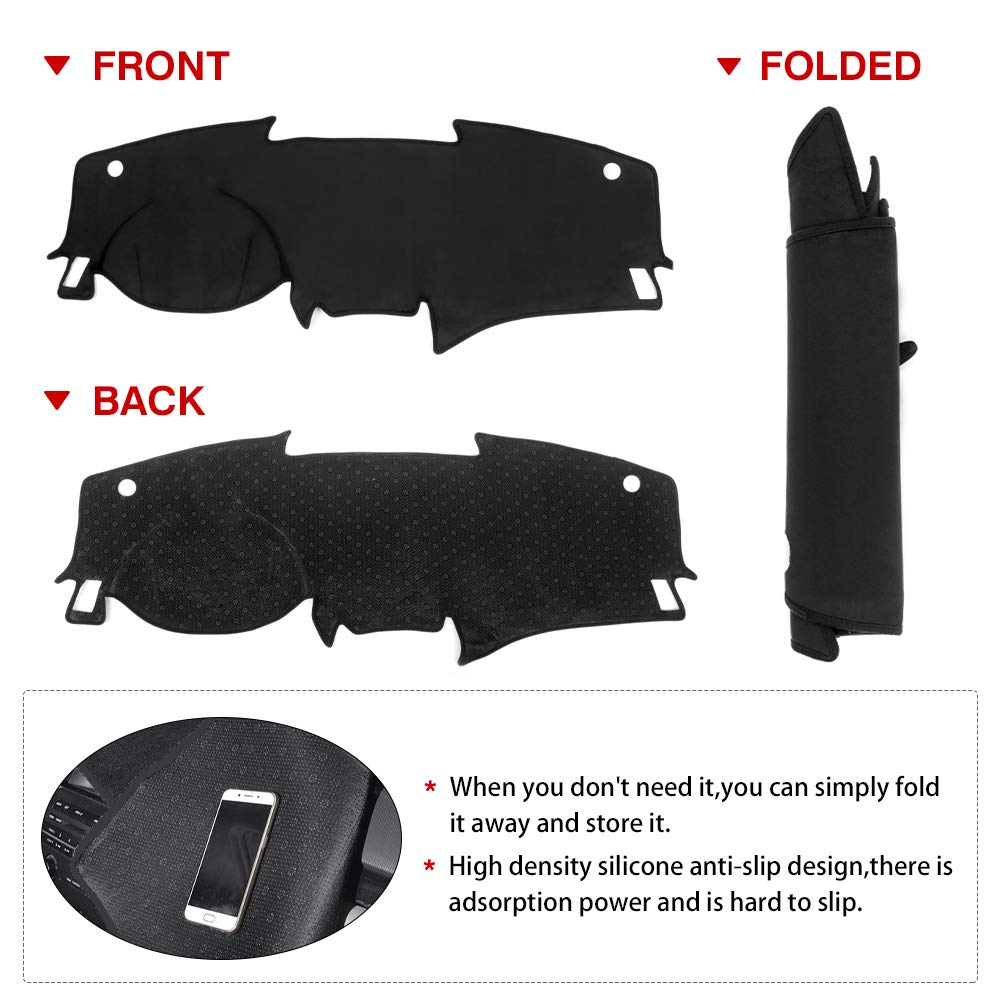 Autorder Cubierta de salpicadero para Nissan Sentra 2020-2021, Antideslizante, Protector de salpicadero, sin deslumbramiento