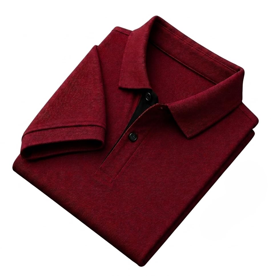 Men's Classic Polo T-Shirt | Soft Breathable Cotton Blend Half Sleeve Polo Neck Casual T-Shirt for Everyday Comfort.-picture-42