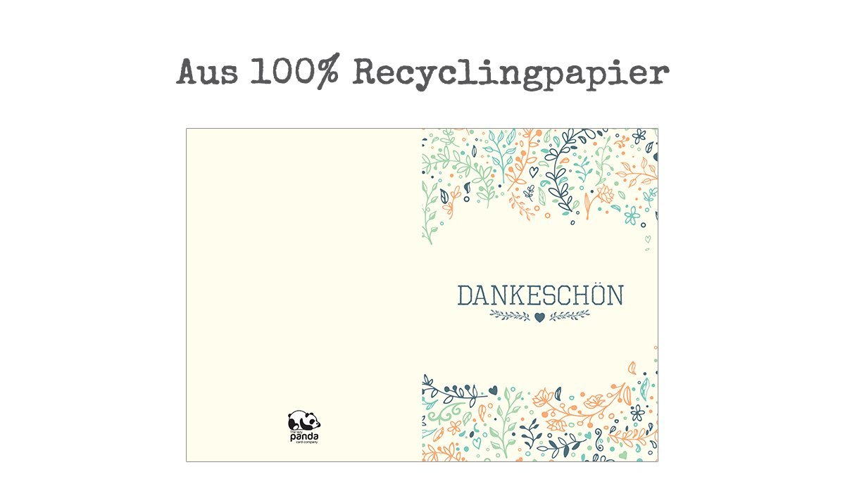 50 Dankeskarten Mit Umschlägen – Klappkarten DIN A6 Für Hochzeit, Geburtstag, Konfirmation & Mehr, Aus Recyclingpapier