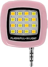 MyfeiA Portable Mini 16 LED Night Using Selfie Enhancing Dimmable Flash Light Cellphone Camera Flash Fill-in Light Pocket Spotlight Photo Video Lamp Speedlite For Smartphone and Tablets Pink MyfeiA Portable Mini 16 LED Night Using Selfie Enhancing Dimmable Flash Light Cellphone Camera Flash Fill-in Light Pocket Spotlight Photo Video Lamp Speedlite For Smartphone and Tablets Pink