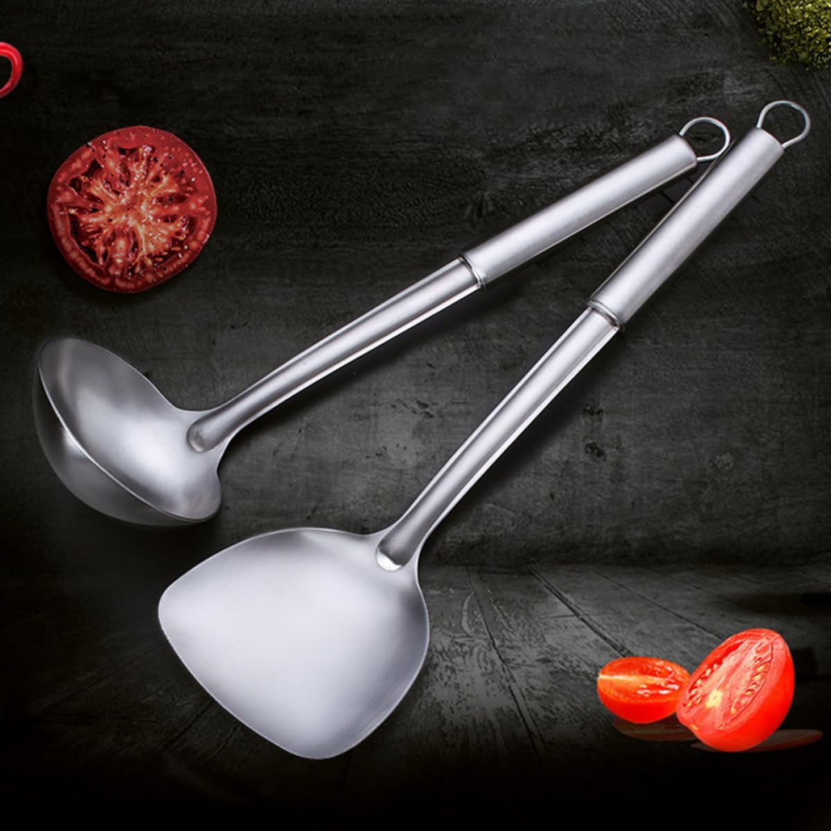 304 Stainless Steel Soup Ladle Silver Heavy Duty Long Handle