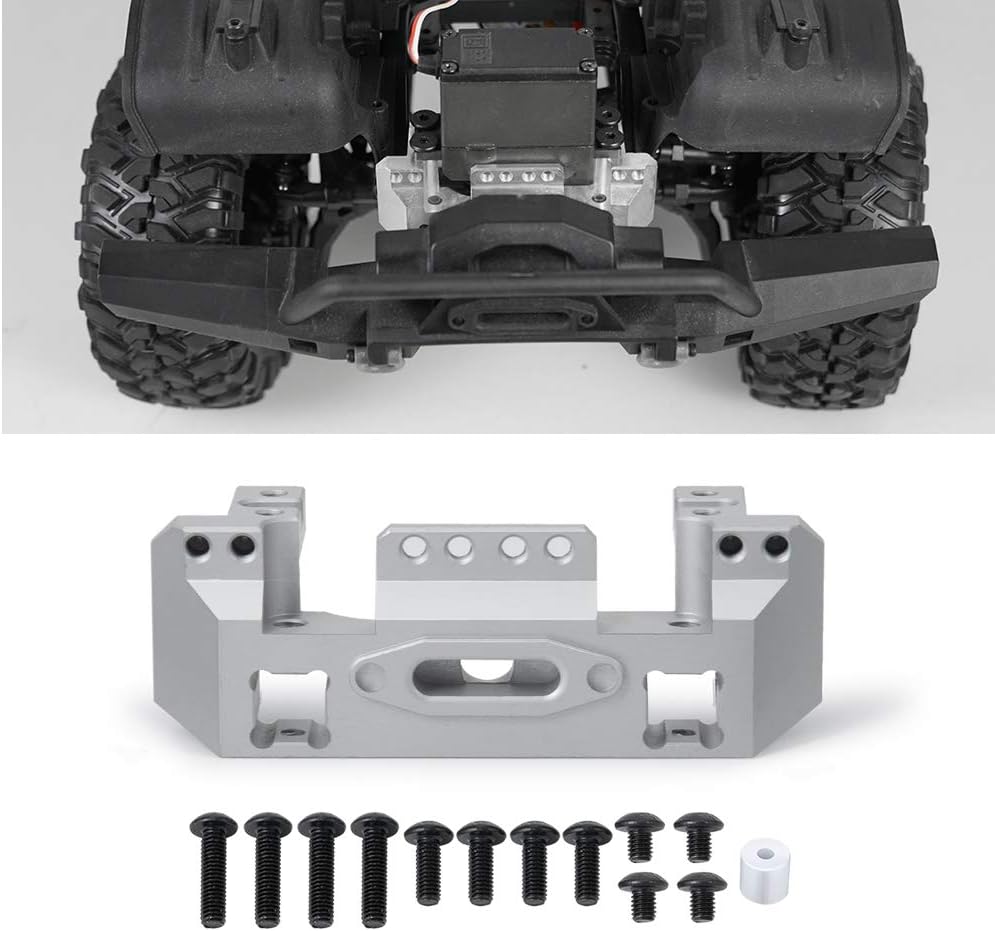 CNC Aluminum Front Bumper Mount Servo Winch Mount Bracket Stand Compatible with Traxxas TRX4 TRX-4 1/10 RC Crawler Car Upgrade Parts