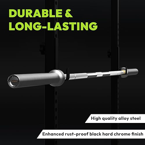 Miniatura 8 de Olympic Bumper Plates Bench Press Barbell Weights Set 2 - Inch, 10-55 lb Black Rubber Weight Sets for Home Gym, Strength Training Plate Includes 45