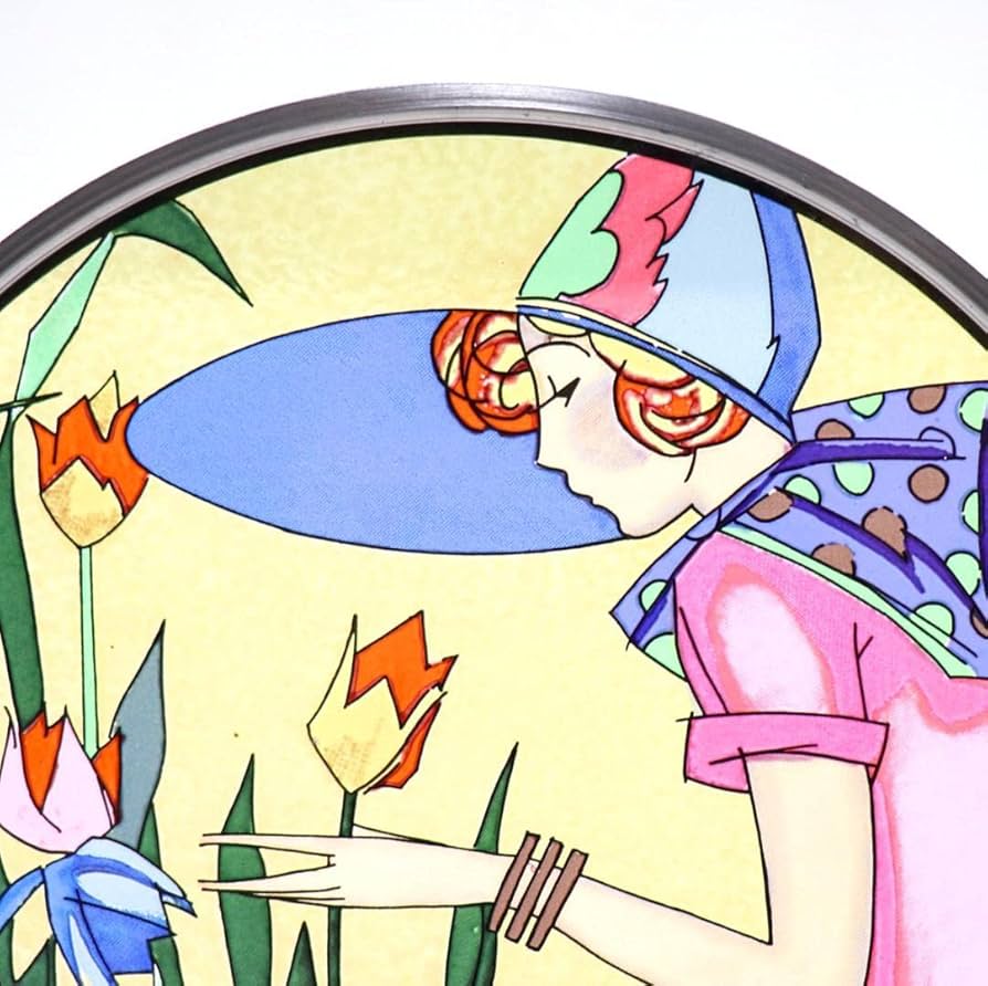 新品 チューリップと女性 ヴィンテージ ステンドグラス ホールマーク社 アメリカ Amazon.co.jp: チューリップと女性 ヴィンテージ ステンドグラス