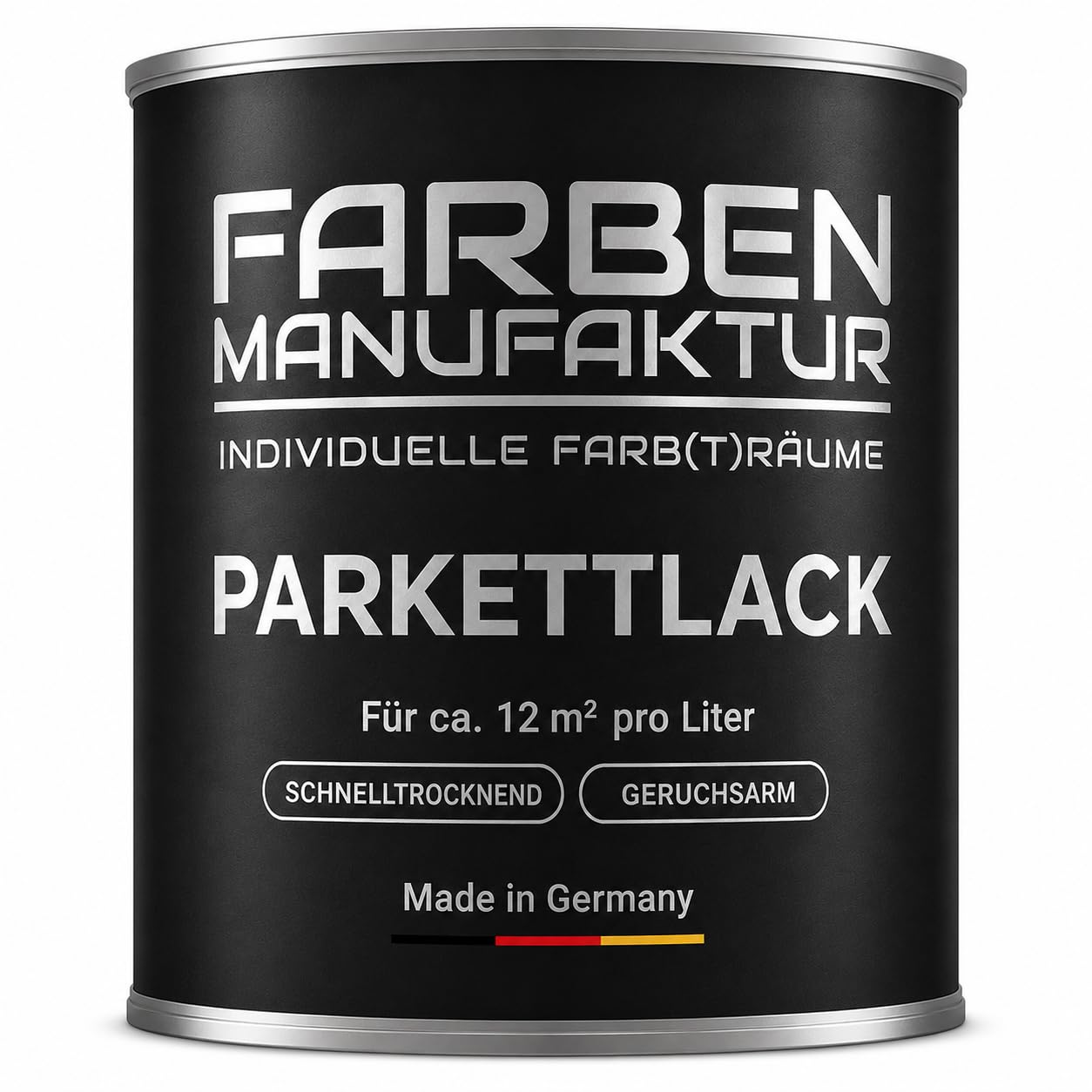 Farben Manufaktur Parkettlack Fußbodenlack Treppenlack Dielenlack Holzlack Kork Klarlack 1/2/5L, Größe: 1L, Farbe: Seidenmatt