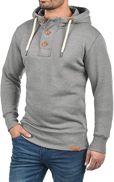 Amazon.com: Mr.Macy - Sudadera con capucha para hombre, con botones, S :  Ropa, Zapatos y Joyería