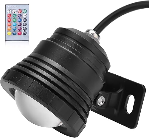 Miniatura 2 de Jonlaki RGB LED Underwater Lights Multicolor Outdoor Garden with Remote Controller 12V () (Black Plastic Coated Aluminum)