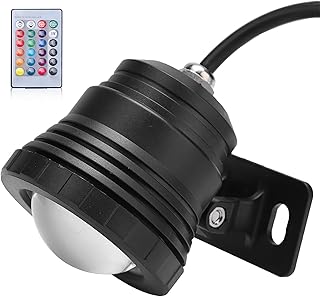 Brrnoo Luces de Estanque RGB Luces de la Fuente LED Submarina con Control Control Remoto para el Acuario para el Jardín Al Aire Libre Fuente Paisaje (Aluminio de bolso de plástico negro)