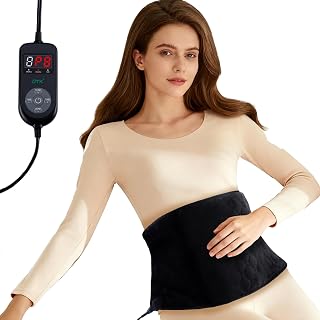 UTK 30s Fast Heating Pad for Back Pain & Period Cramps, 3X Far Infrared Deeper Pain Relief, Hotter to 160℉, FSA-HSA Eligible, 4H Auto Off, 8 Heat Settings,Machine Washable,Christmas Gifts 24" x 12"