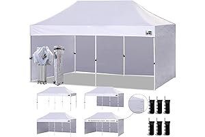 Eurmax USA 10x20 Pop Up Tent with Sides - Outdoor Canopy, Commercial...
