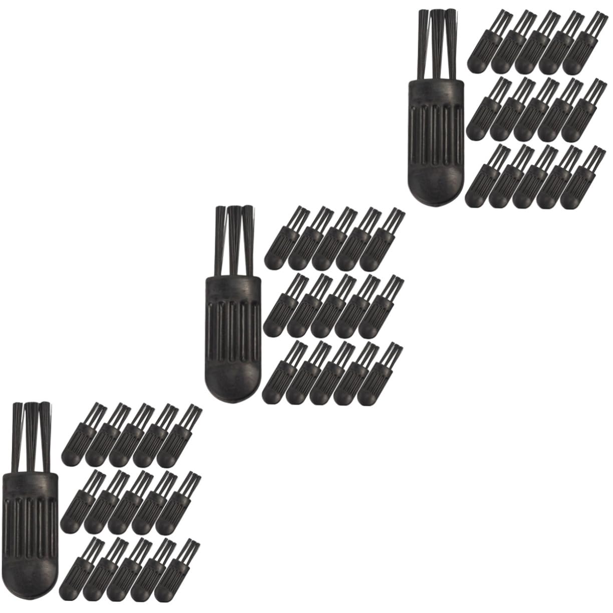 Healeved 3sets Travel Electric Shaver Brush Razor Cleaning Brush Lightweight Non-slip Handle 100pcs*3