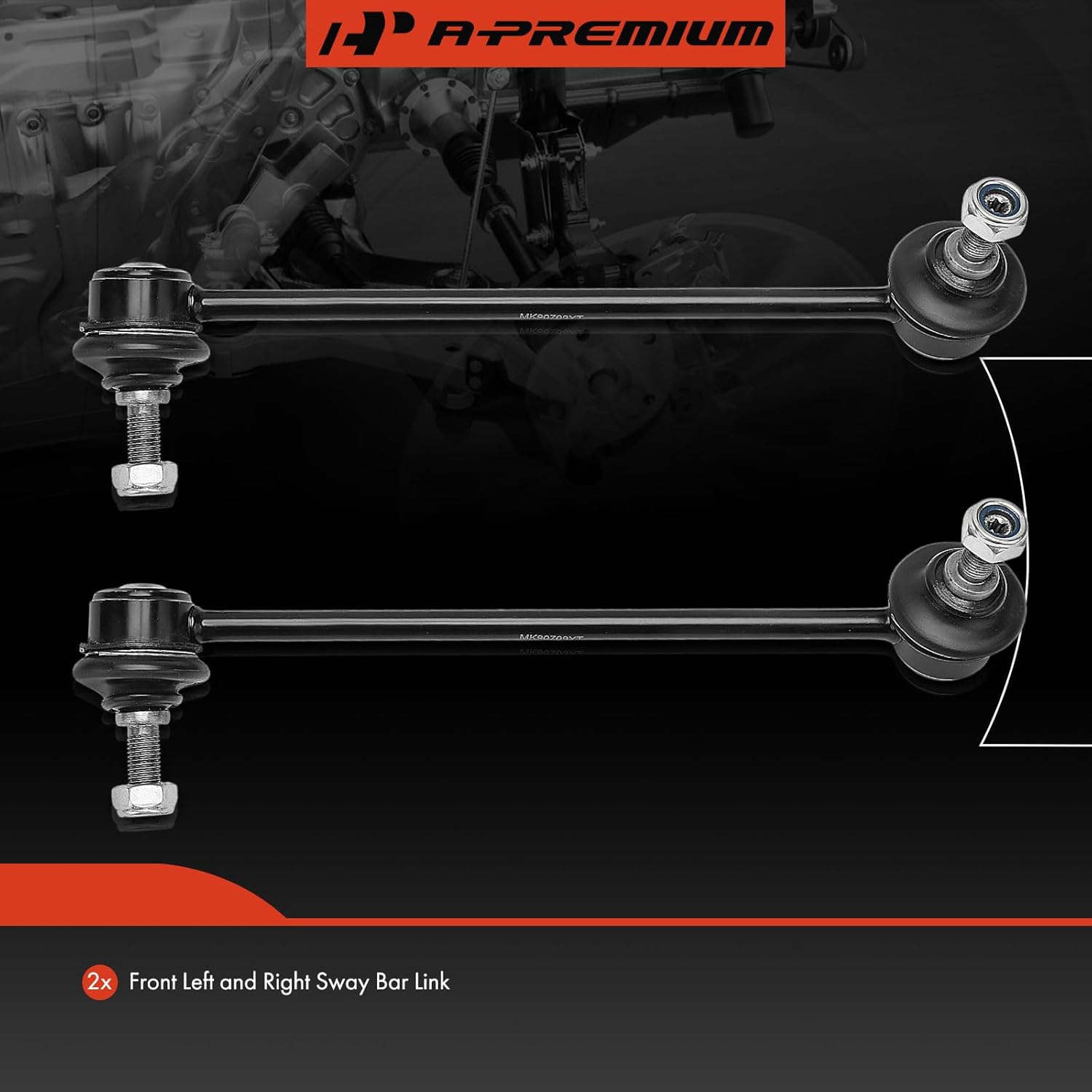 A-Premium 2 x Front Sway Bar Links Stabilizer Bar Links, Compatible with Volvo S90 1997-1998, 960 1995-1997, V90 1997-1998