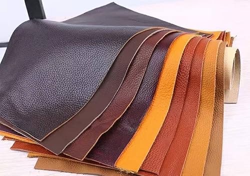 For Hand Sewn Diy Real Cow Leather Sheets - Leather Scrap Dander Precut Leather Pieces / 5 Pieces 12" X 12" / 10 Pieces 6"X12" #TOP3