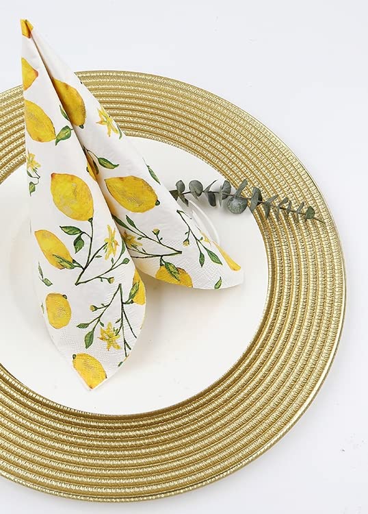 Adaamya� - Bio-degradable Disposable Premium Fancy Dunisoft Tissue Napkin Random Embossed Design for Dining, Party @ Restaurant, Resort, Home & Catering (Random Print & Mix Design-30X40 Cm (40)