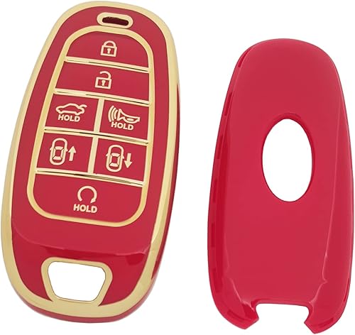 Miniatura 4 de Funda protectora de TPU para llavero de Hyundai Sonata Santa fe Tucson 2020-2022 sin llave, 7 botones