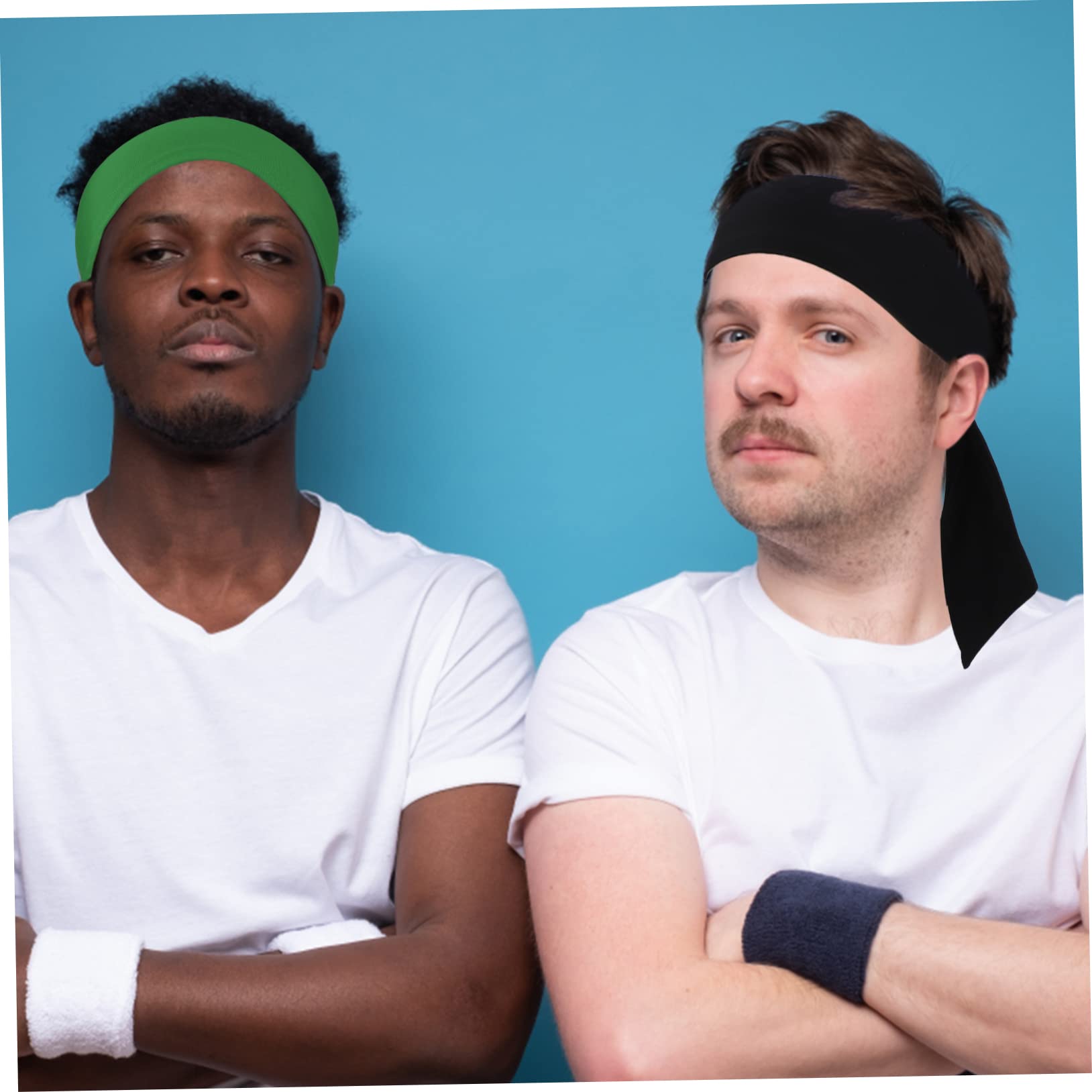 Abaodam Banda Antideslizante Ajustable para Diademas Sweatbands Transpirables para Hombres Y Mujeres Colores para Ejercicio Y Actividades