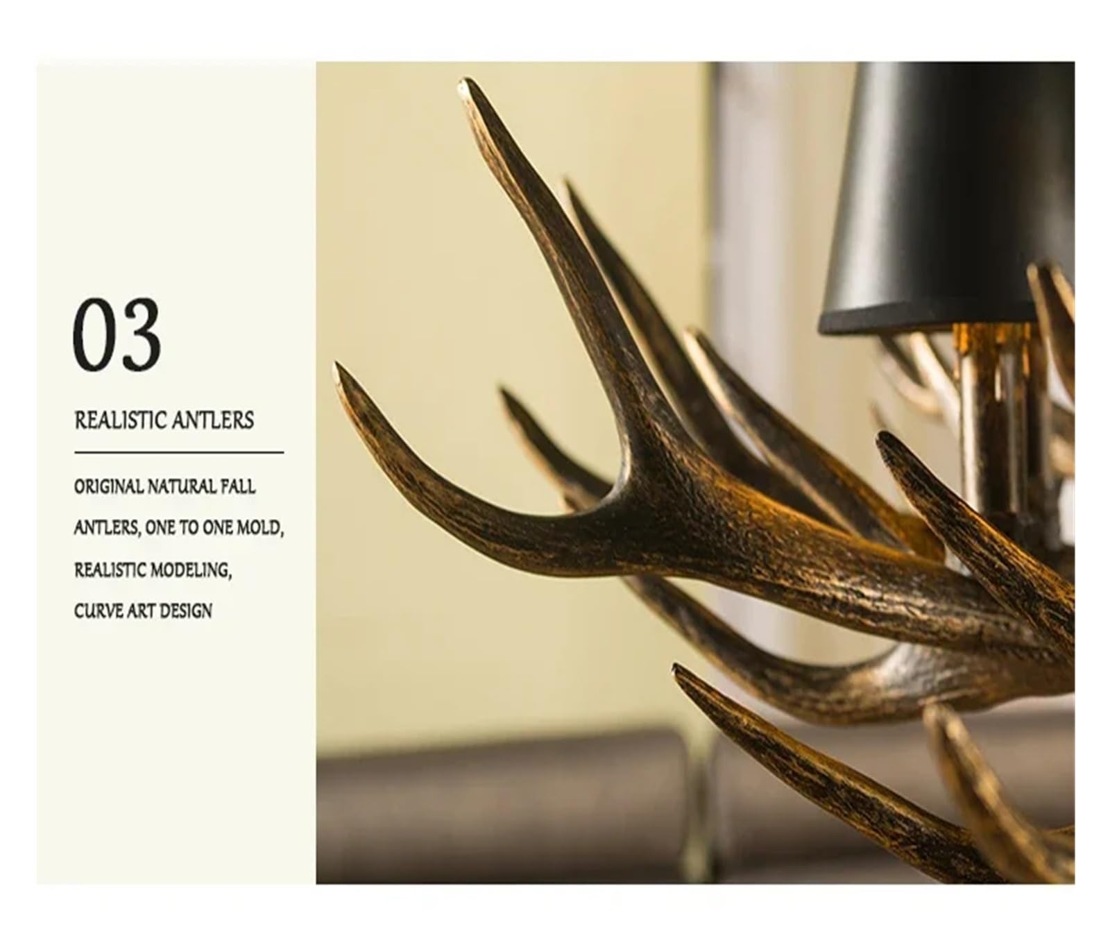 Retro Antlers LED Chandelier Table Dining Living Room Kitchen Accesorie Pendant Lamp Home Decor Interior Lighting Lustre Fixture