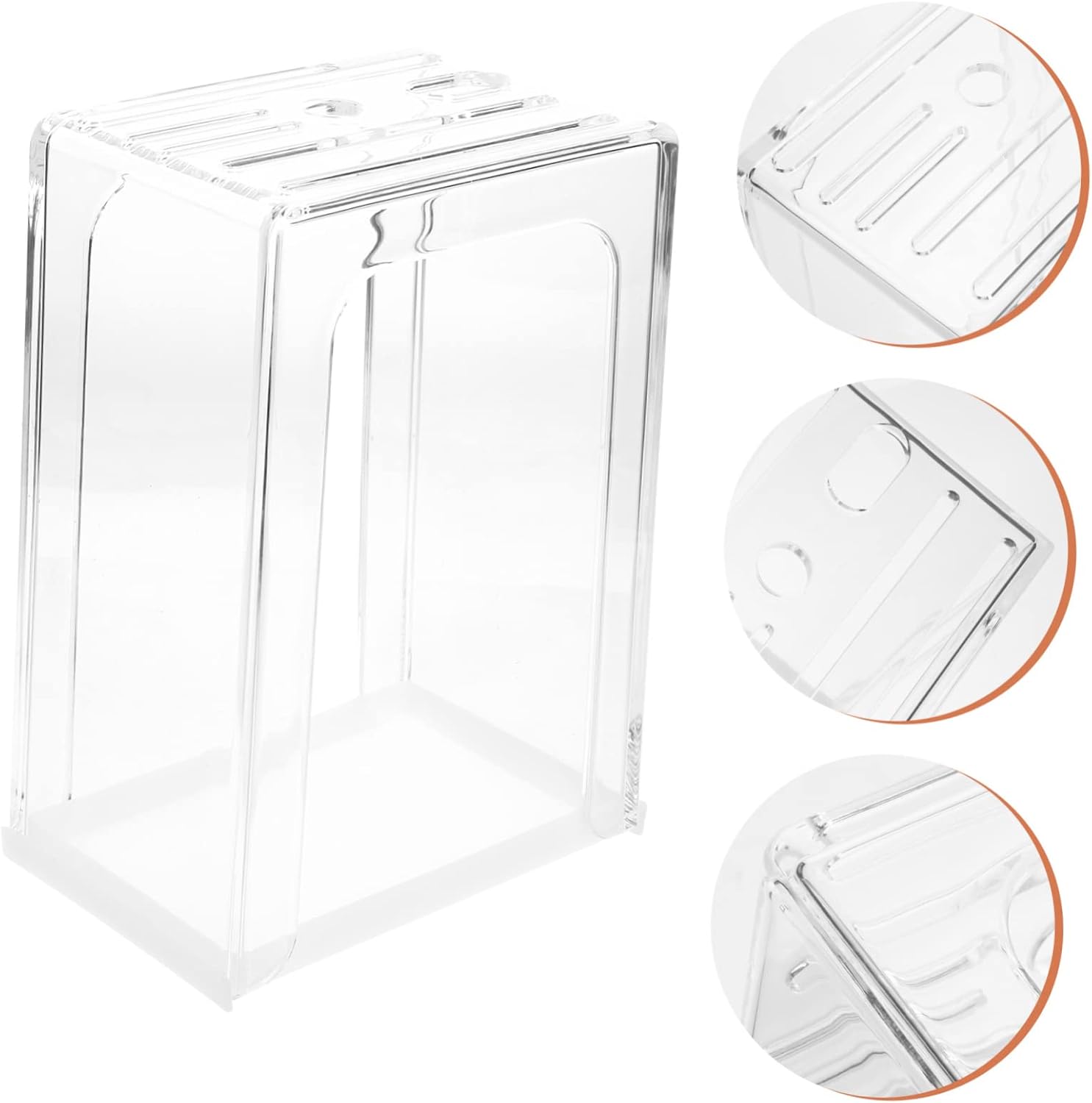 Garneck Household Acrylic Cutter Holder for Kitchen Transparent Knife Storage Rack Multi-functional Organizer for Cutlery Sturdy Design for Easy Access and Space Saving