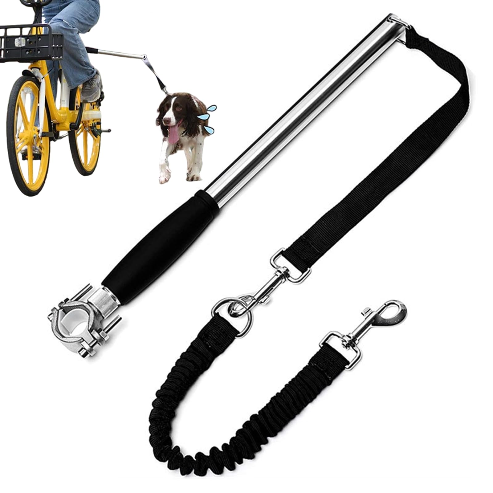 Guinzaglio per cani a mani libere, resistente, con guinzaglio retrattile, per esercizi, allenamento, jogging, ciclismo