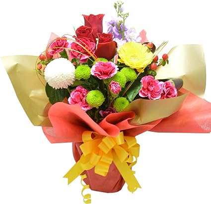 エルフルール 生花 和風 スタンディングブーケ 花 ギフト 贈り物 花束 誕生日 配送料無料