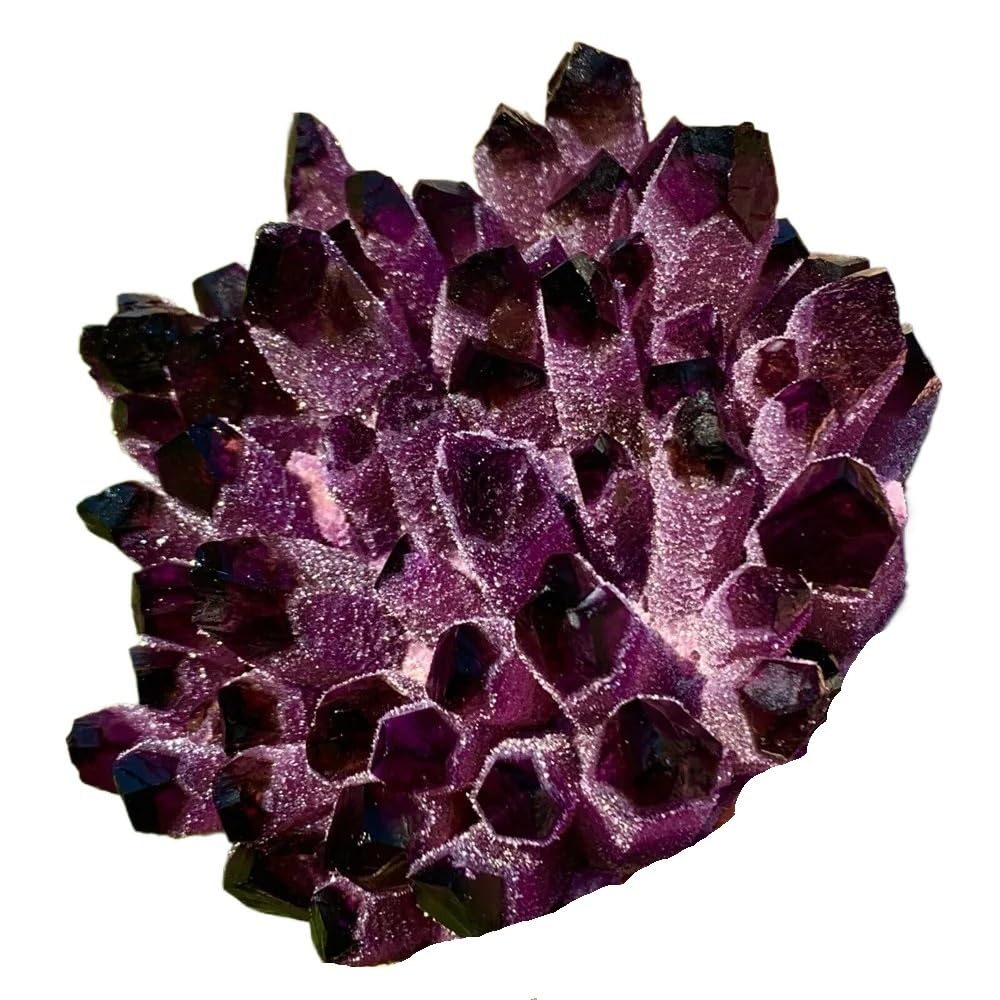 AARTERZZA 1pc 750-800g Violet Ghost Phantom Quartz Crystal Cluster