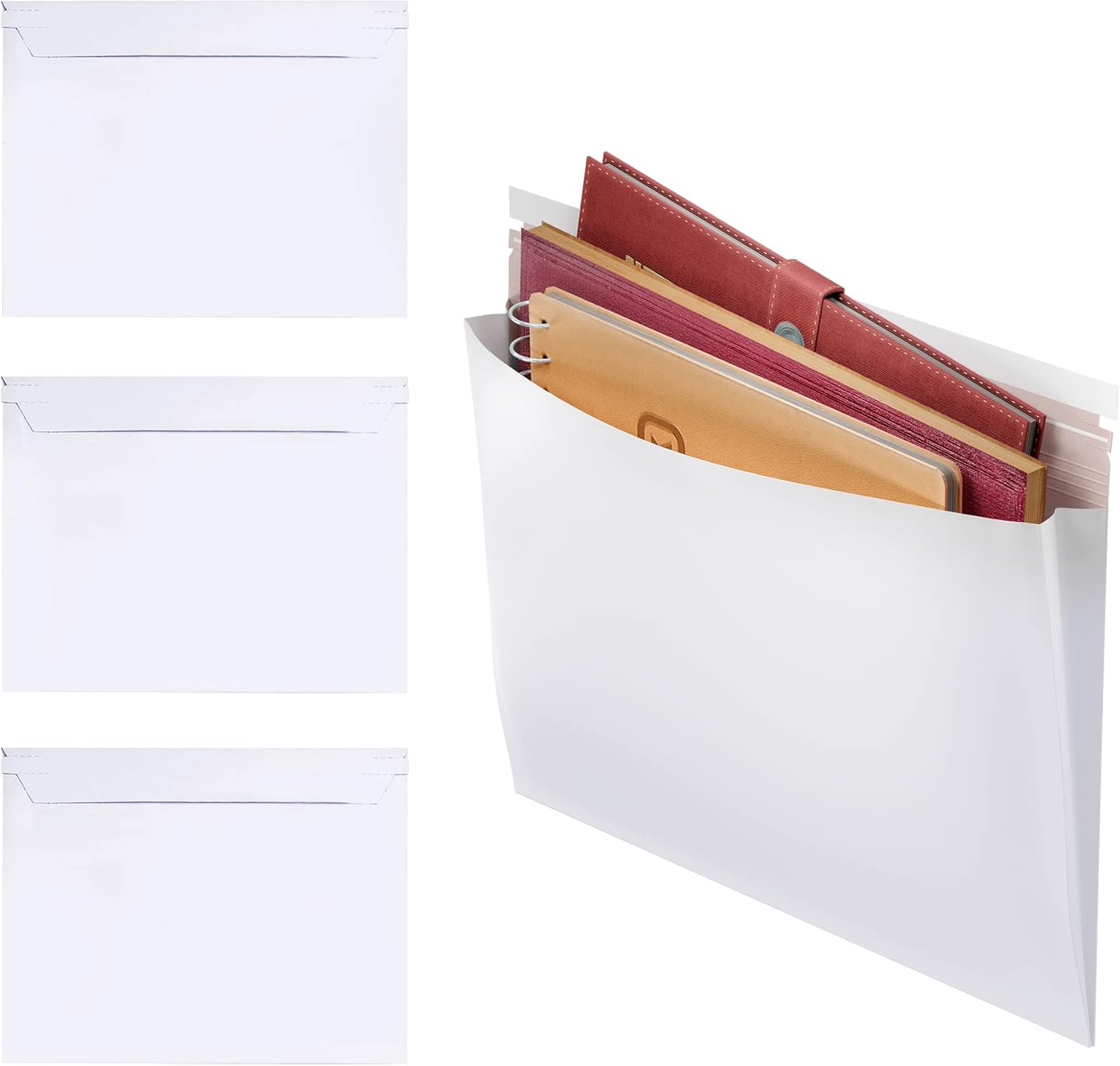 AMIFF Rigid Mailers 10" x 7.75", Pack of 25 White Stay