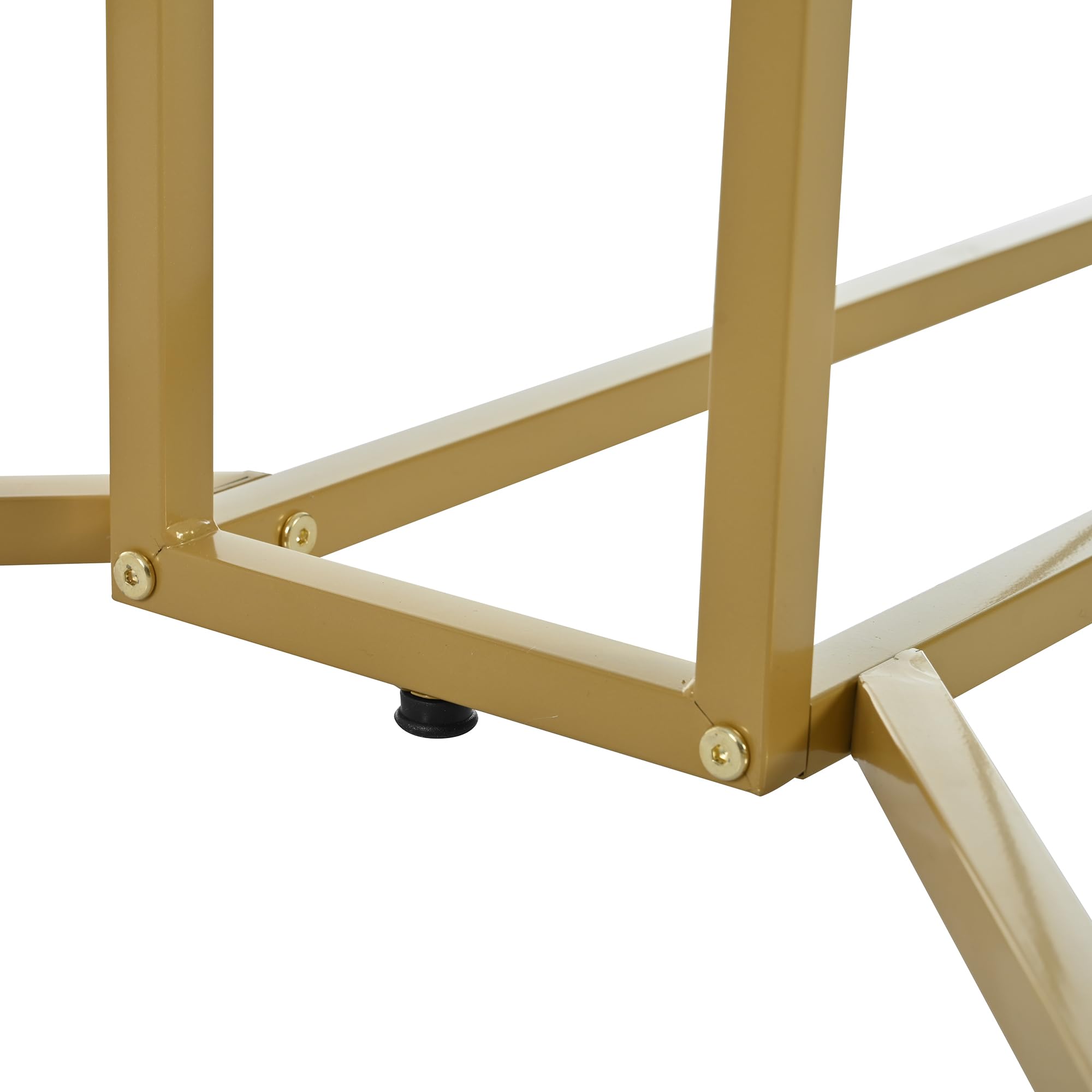 140 x 80 cm eettafel, moderne keukentafel, metalen frame, modern marmeren patroon, rechthoekige eettafel, eettafel met verstelbare poten