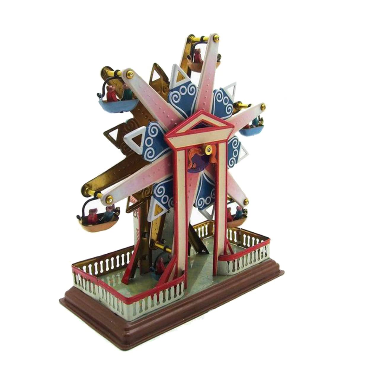 Mobestech Creative Ferris Wheel Clockwork Wind Up for Home Decoration Unique Metal Figurine Present for Birthdays Festivals Handmade Decor
