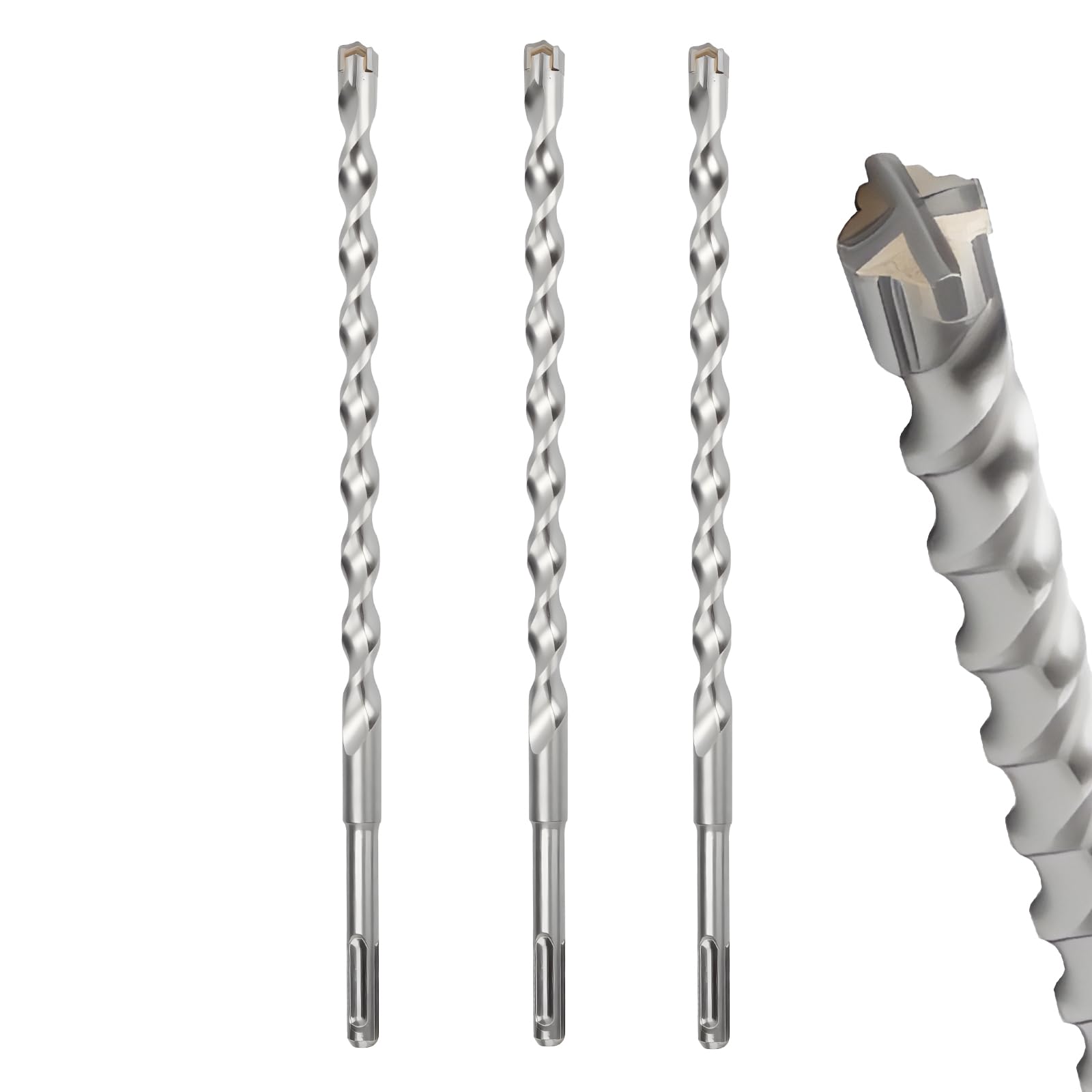 MOXPIFY 10mm Masonry Drill Bit 260mm Long, Hammer SDS Drill Bit for Reinforced Concrete, Brick Walls, SDS Plus Shank (10mm x 260mm x 3) โ image 1