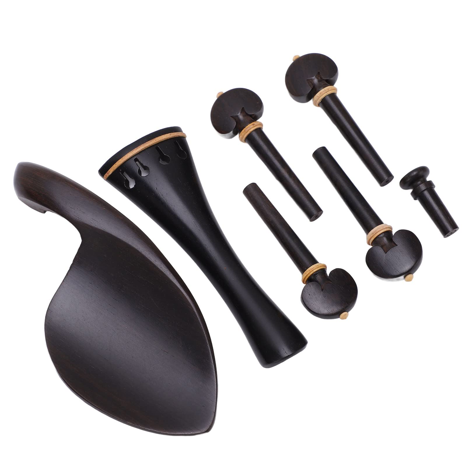 Piezas de Violín, Juego de Accesorios de Violín Antimanchas Duraderos, ébano y Boj, Calidad de Sonido Perfecta para Amantes de la Música para Regalo