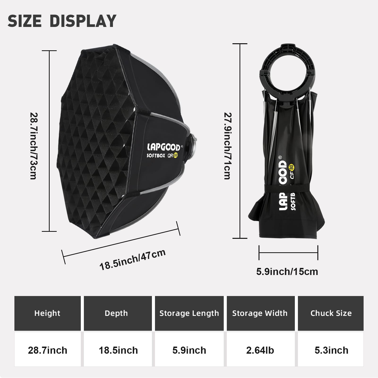 Amazon | ソフトボックス八角形40 cm、ハニカムメッシュ付き