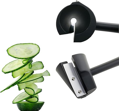 2 piezas de espiralizador de verduras en espiral, cortador de verduras, picador de verduras, rebanador de alimentos, rallador de mano, espiralizador