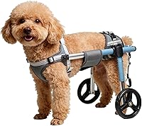 Vista 1 de Lightweight Adjustable Dog Wheelchair for Rear Legs, Dog Support Cart for Disabled Pets,fit Small to Large Breeds Mobility Aid for Hind Leg