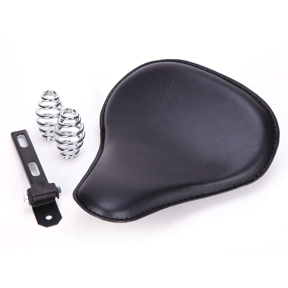 Nero Sella moto bobber con Kit staffa di montaggio per molle monoposto moto in pelle per Bobber Sportster XL883 1200 48 Forty Eight Softtail Dyna Street Glide Chopper customed. …