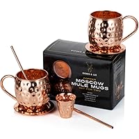 Algopix Similar Product 15 - Moscow Mule Copper Mugs Set of 2 x