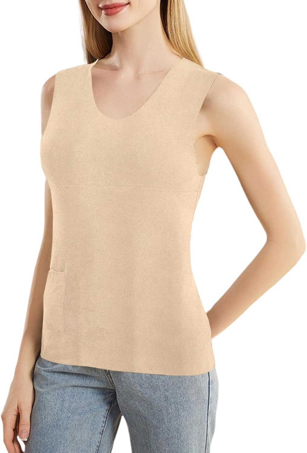 Women's Heated Thermal Tank Top,3 Temp Settings Electric Heated Thermal Underwear Vest Tank Tops,for Winter