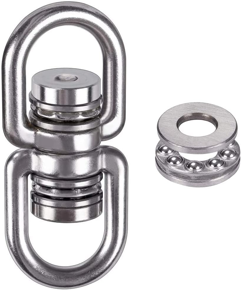 Bearing Swing Swivel, 360° Rotational Device Hanging Accessory for Web Tree Swing, Hammock Chair, Climbing Rope, Aerial Yoga, Kids Swing Swivel,Hold Up to 1200LB